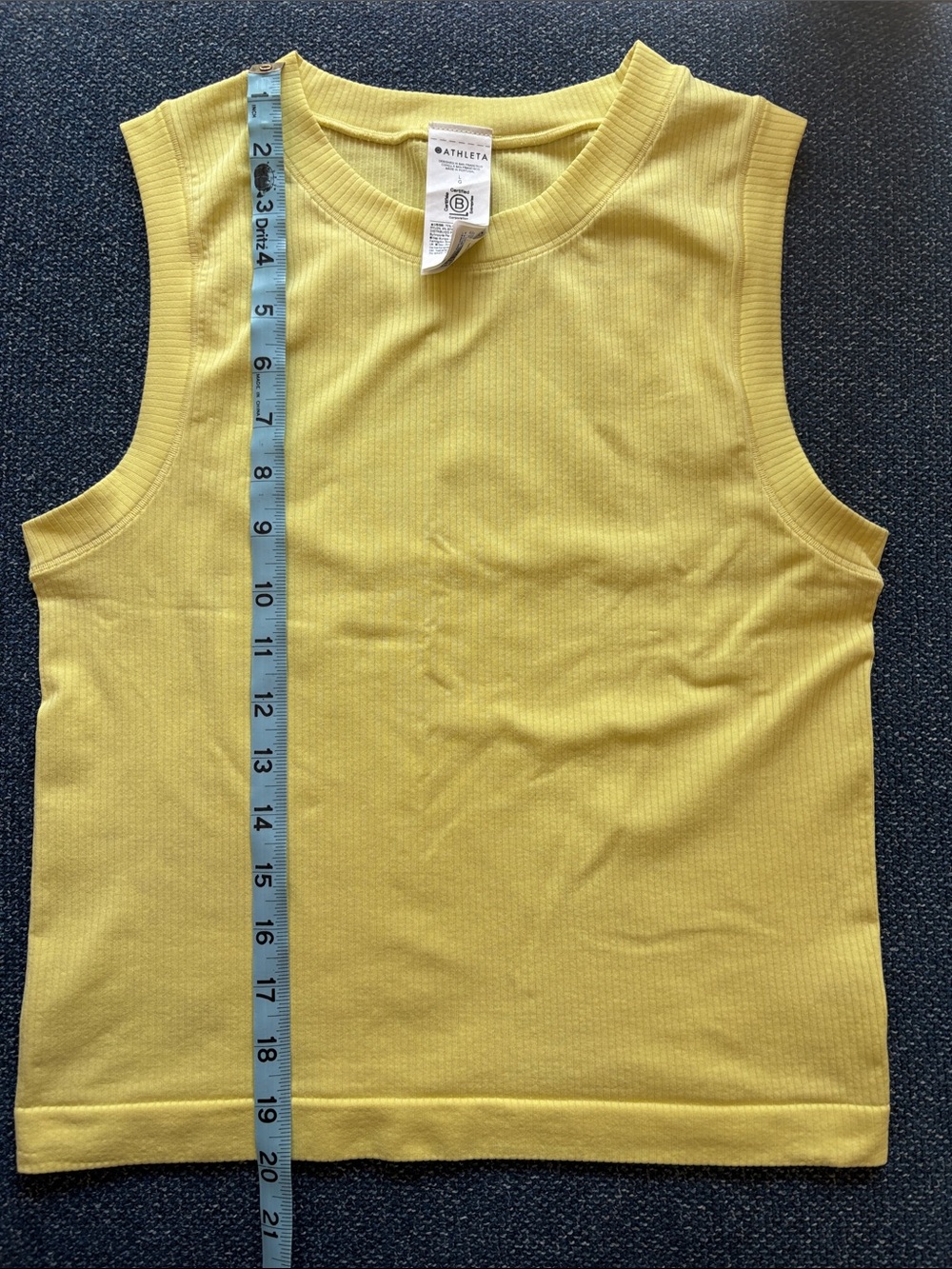 NWOT Athleta:  Renew Seamless Muscle Tank, Large, Bright Yellow - Picture 10 of 10